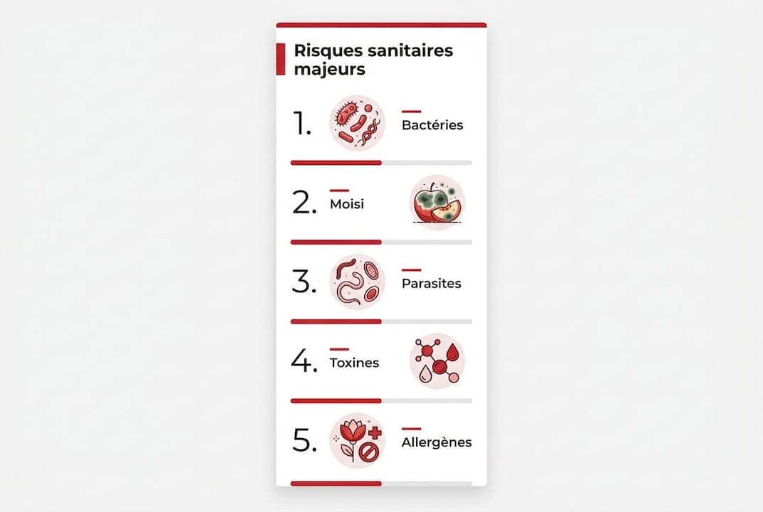Infographie présentant les principaux risques sanitaires d'un logement insalubre