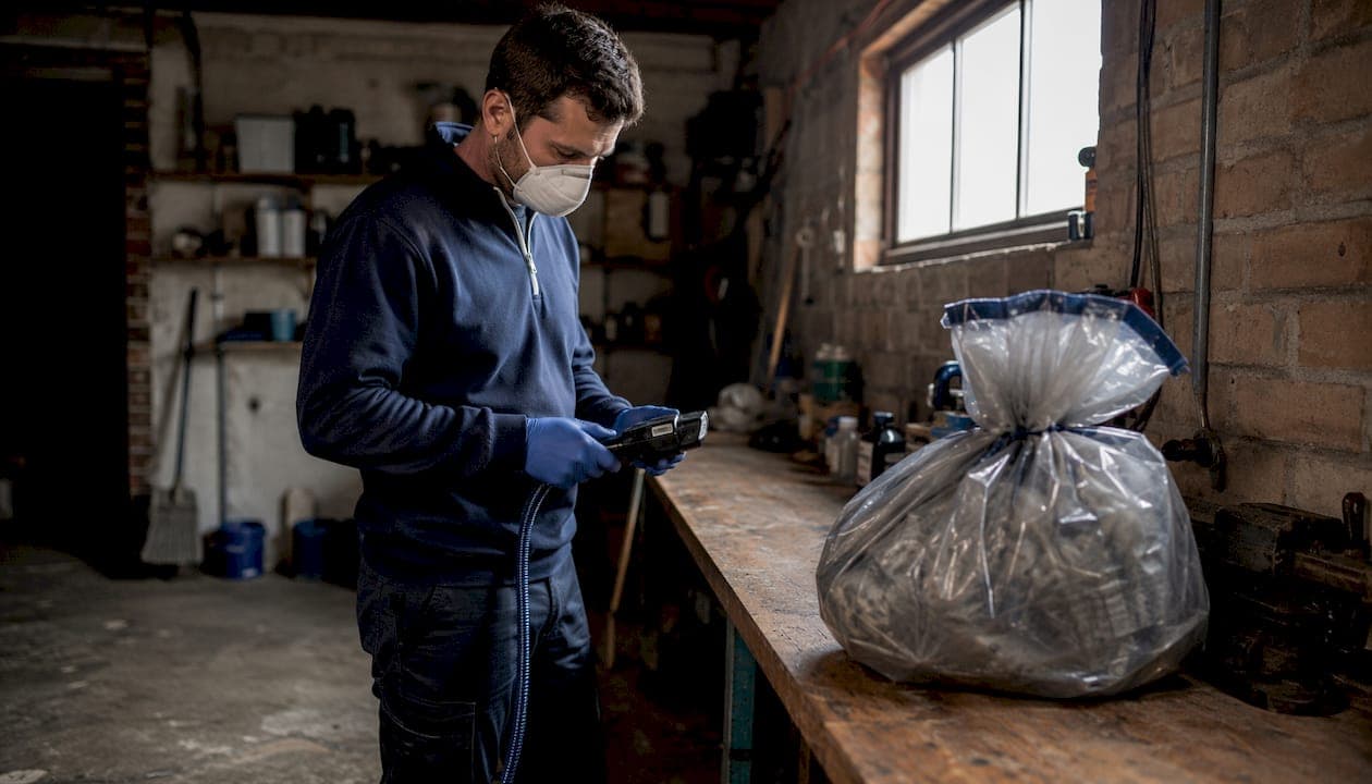 Technicien spécialisé en décontamination après une scène de crime