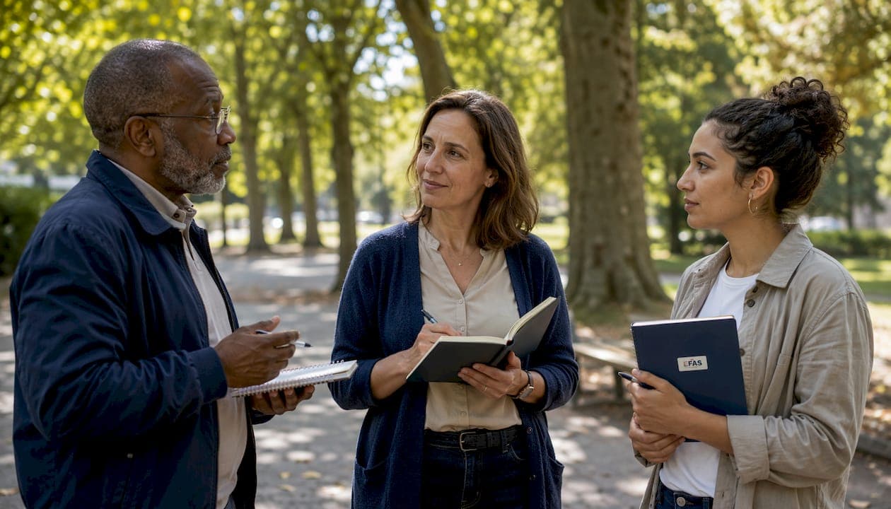 Groupe de soutien réuni pour échanger sur l'accumulation compulsive