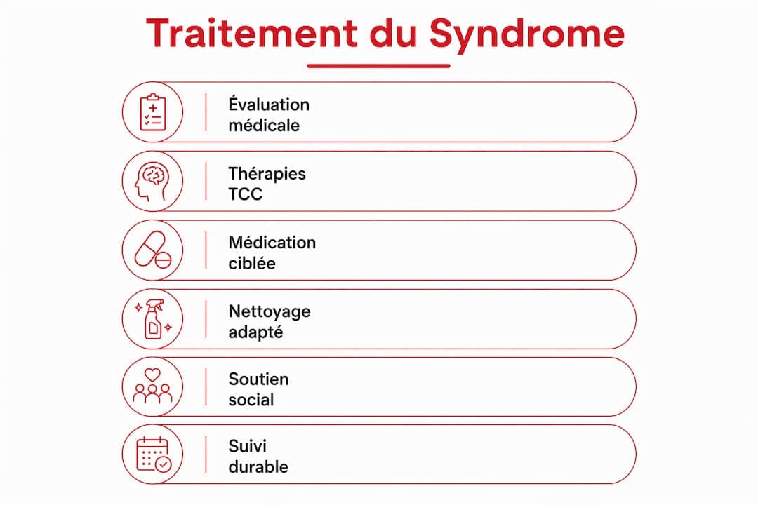 Infographie : les étapes clés de la prise en charge du syndrome de Diogène